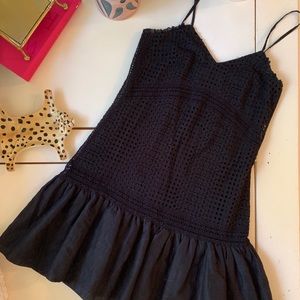 J. Crew black eyelet dress